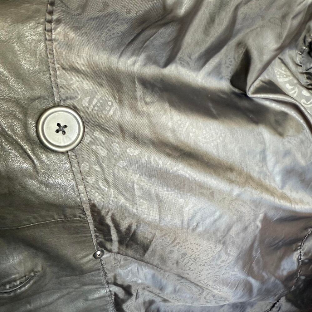 Vintage G-III Black leather trench coat size M - Picture 8 of 8
